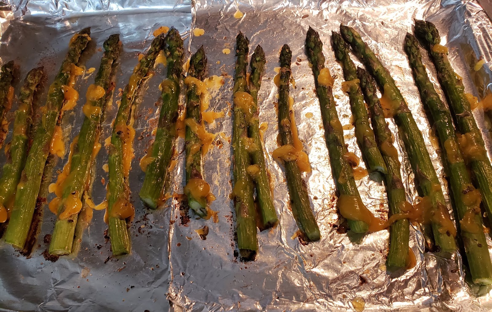 Baked Asparagus With Cheddar Cheese