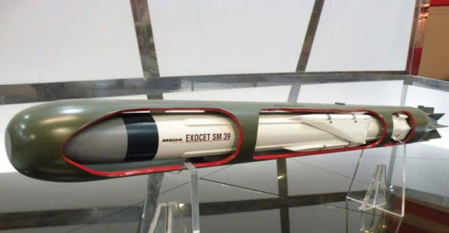 VDS del Exocet SM 39, de características similares al utilizado por el MCN
