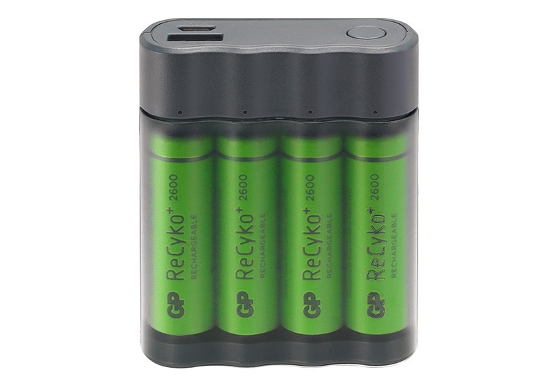 Батарейки 3xaa. Зарядное устройство GP e411-2crb1 для 4-х аккумуляторов.