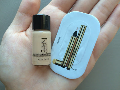 Sample Sunday | NARS All Day Luminous Weightless Foundation x Yves Saint Laurent Touche Éclat Radiant Touch