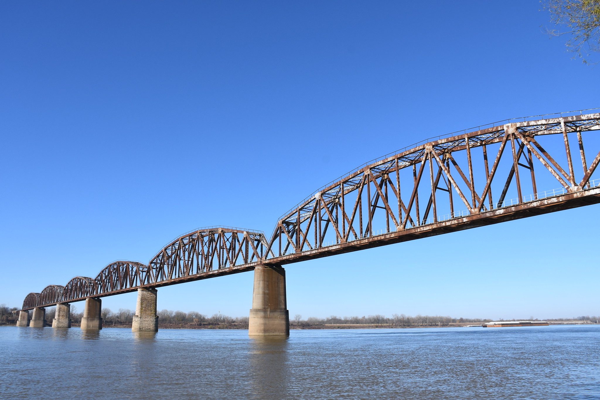 Industrial History 1952 CN/IC RR Bridge over Ohio River at Cairo, IL