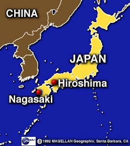 Map of Hiroshima and Nagasaki