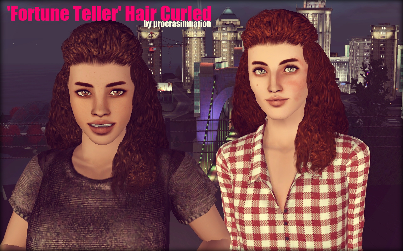 My Sims 3 Blog Fortune Teller Hair Curled Wavified by Procrasimnation