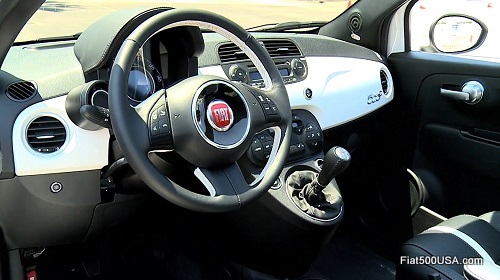 Fiat 500c GQ Edition dashboard