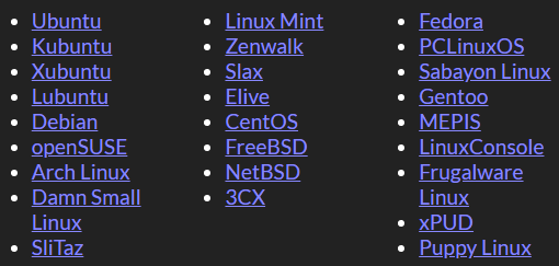 Famous Linux Distros
