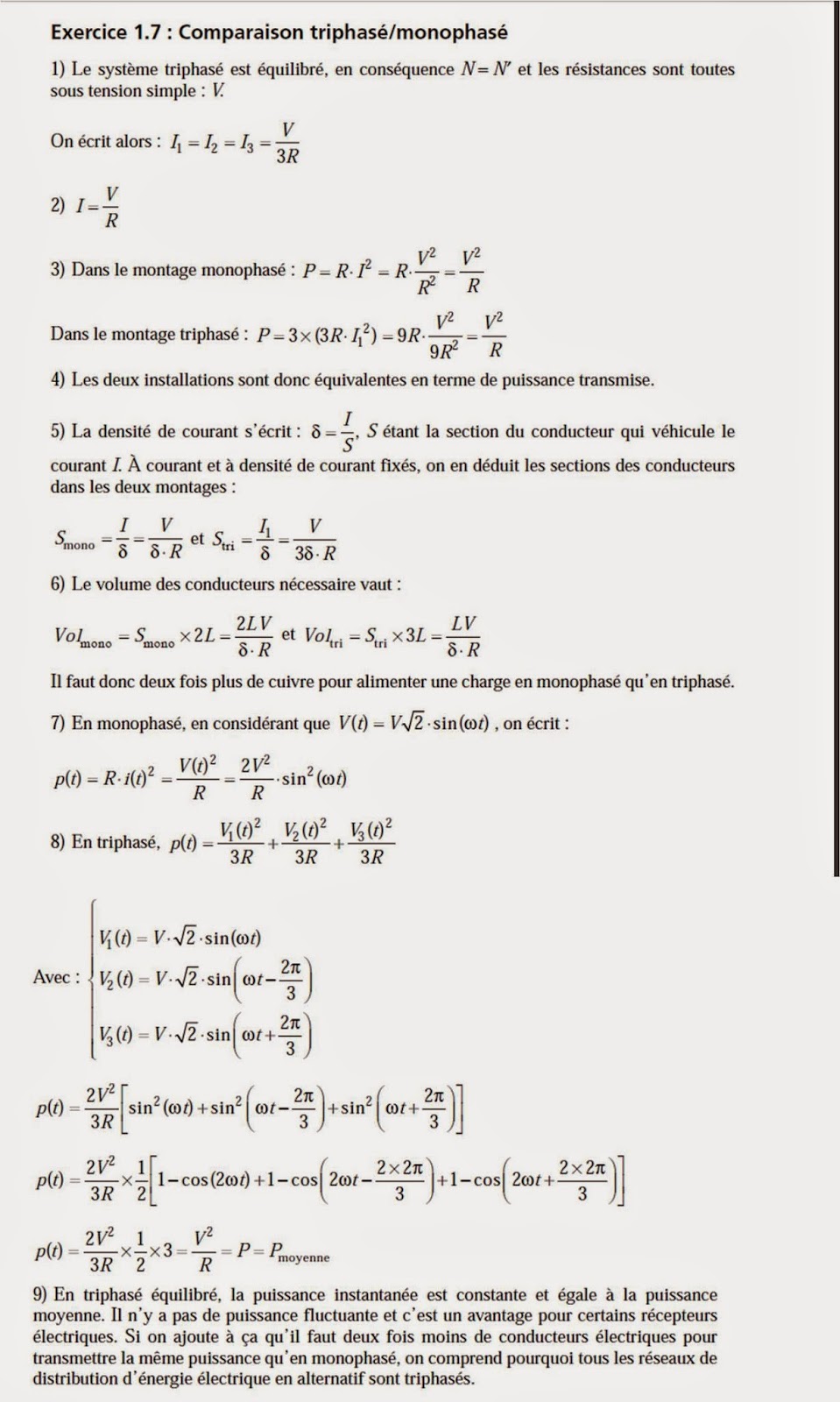 Cours Genie Electrique 2ste Serie D Exercices Resolus Circuits