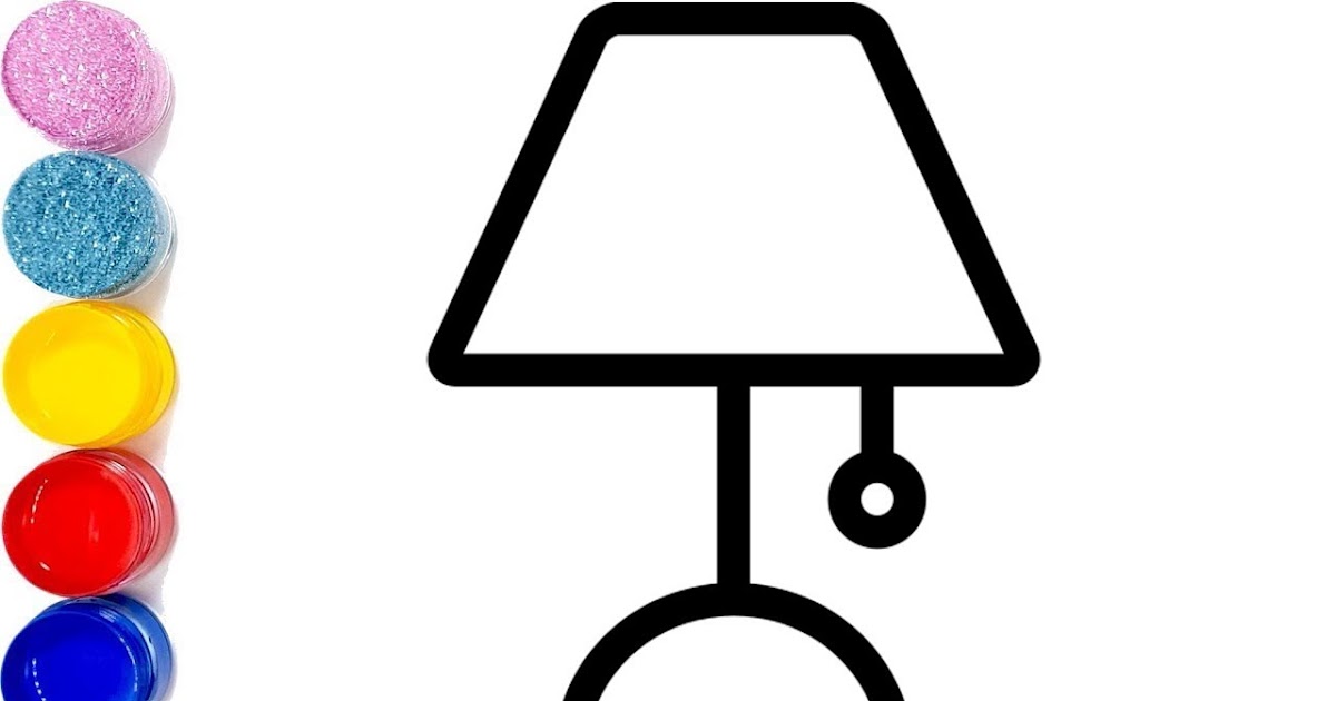 Lamp Easy Drawing, Simple Table Lamp Drawing