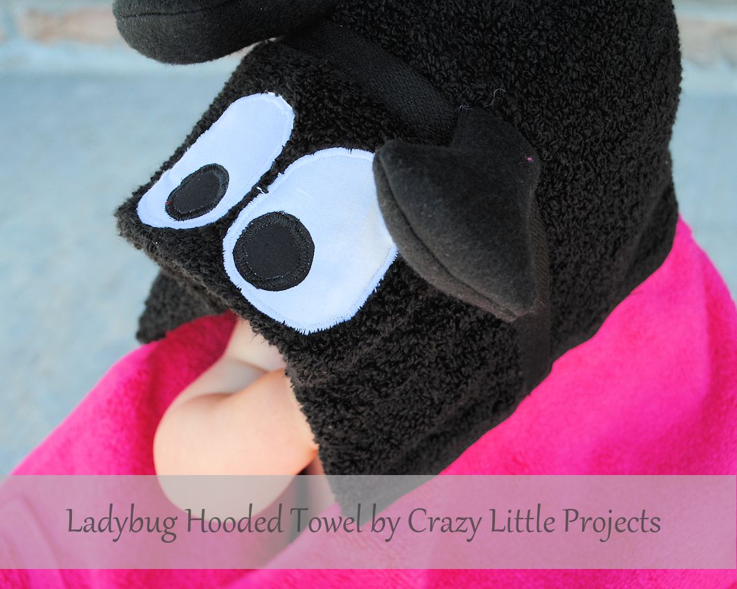 ladybug hooded towel