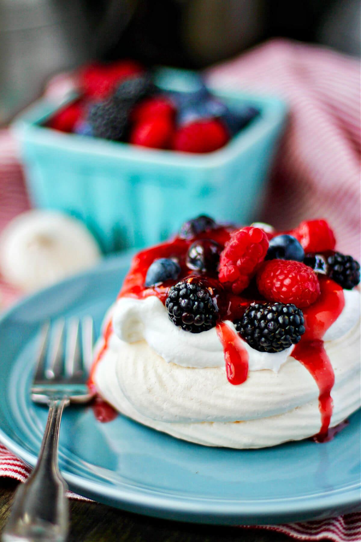 Pavlovas with Whipped Cream and Berry Compote Karen's Kitchen Stories