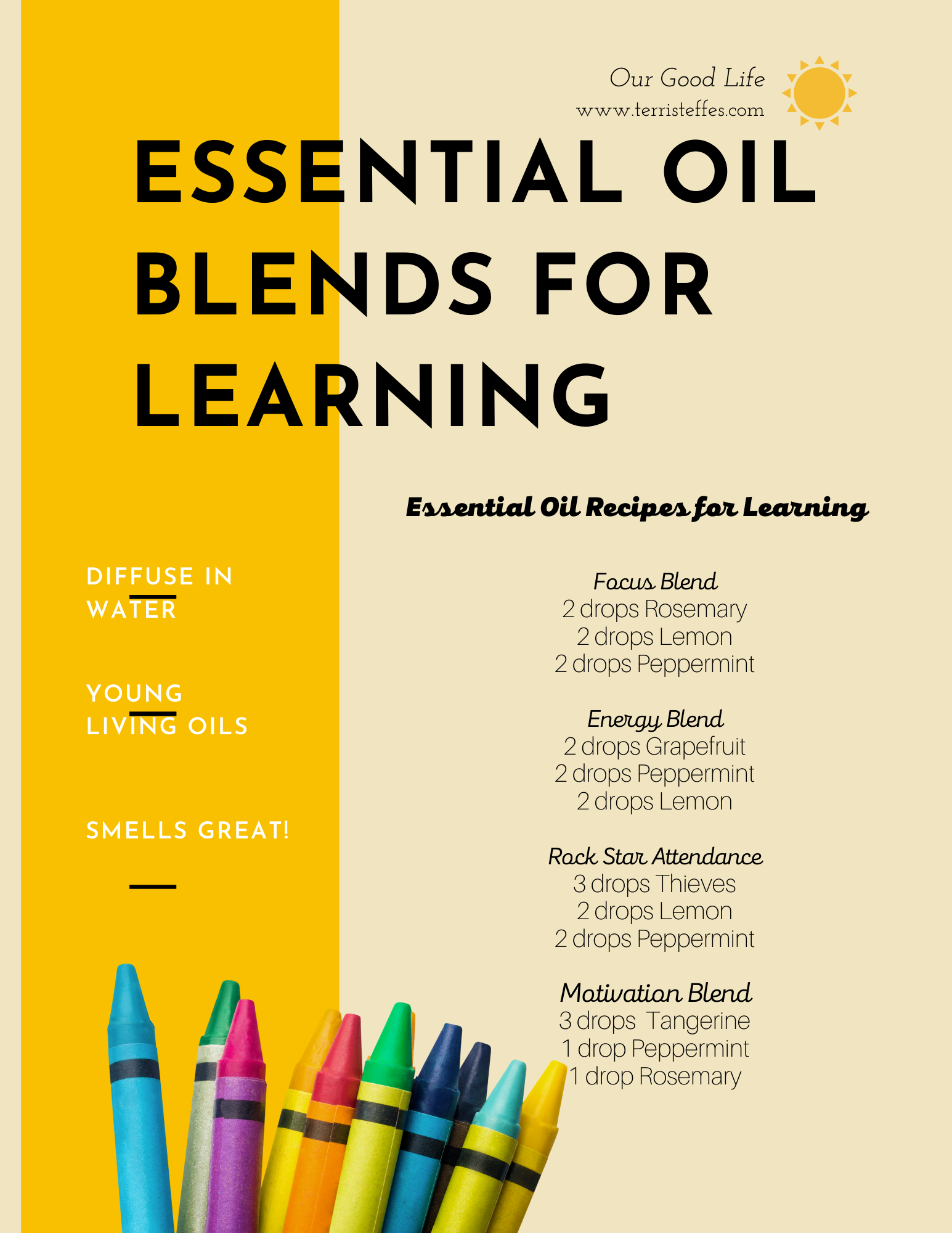 Essential Oils for Learning Our Good Life