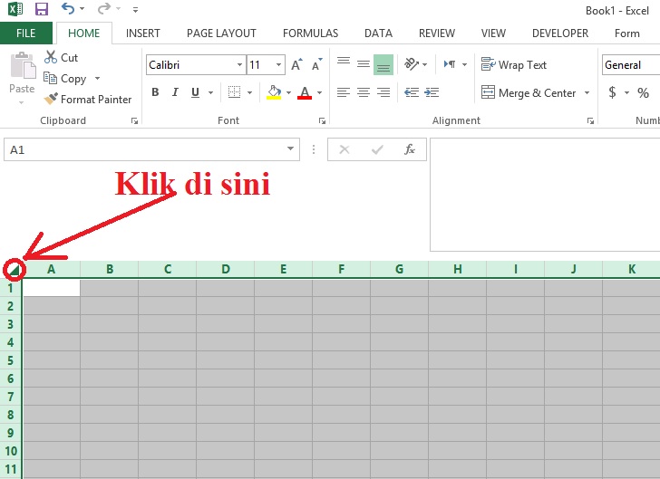 Cara Block semua sel dan kolom di excel Tips Komputer