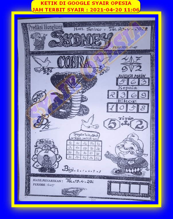 PREDIKSI togel sydney