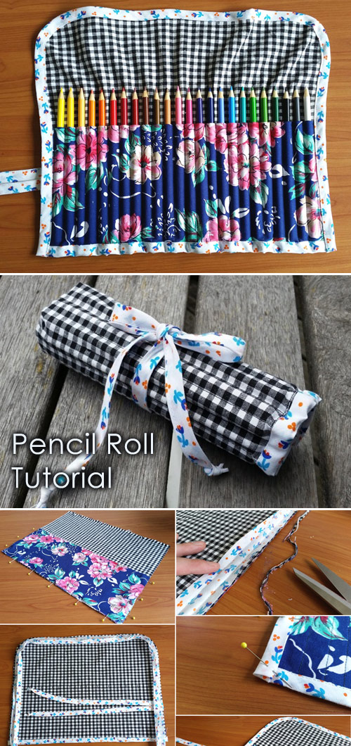Roll Up Pencil Case. No Sew! · How To Make A Pens & Pencils · Home + DIY on  Cut Out + Keep