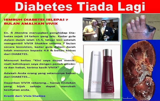 Supplemen untuk pesakit Diabetes= 1% dari rakyat Malaysia