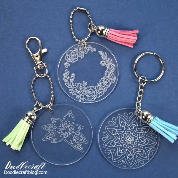 DIY Keychains Making Kits Acrylic Keychain Blanks Clear Keychains