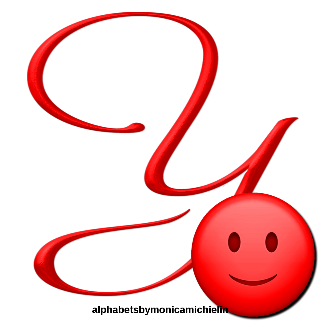 M. Michielin Alphabets RED SMILE EMOTICON EMOJI ALPHABET PNG