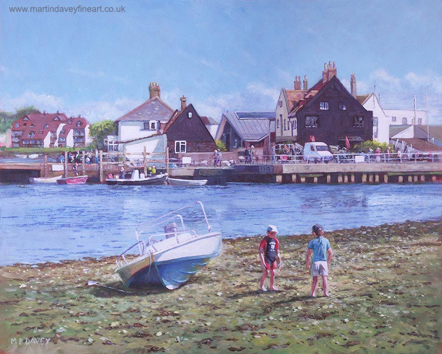 Martin Davey Illustration and Fine Art Mudeford Quay Christchurch from