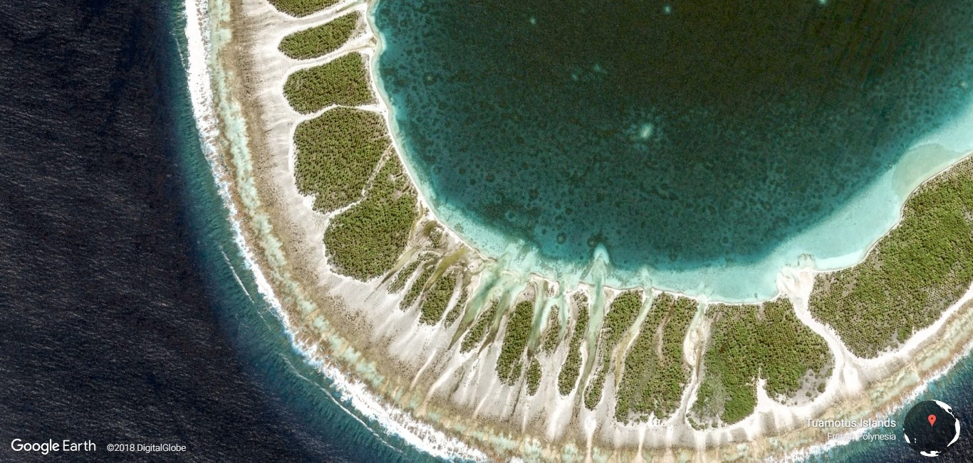 صورة جميلة لإحدى الجزر في جنوب المحيط الهادئ