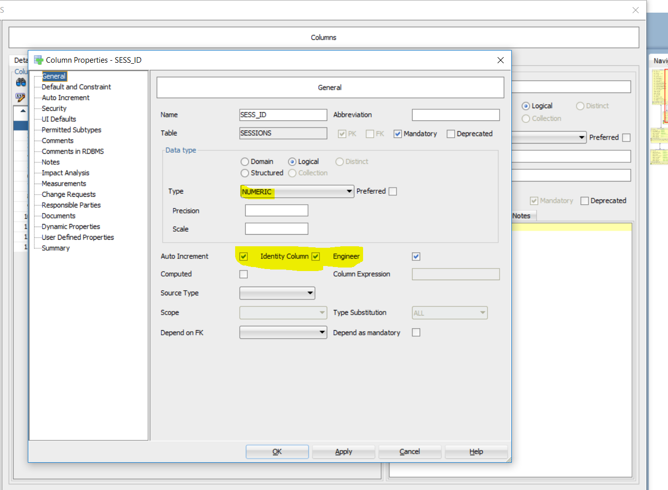O Apex: Defining 12c IDENTITY Columns in Oracle SQL Developer Data Modeler image.