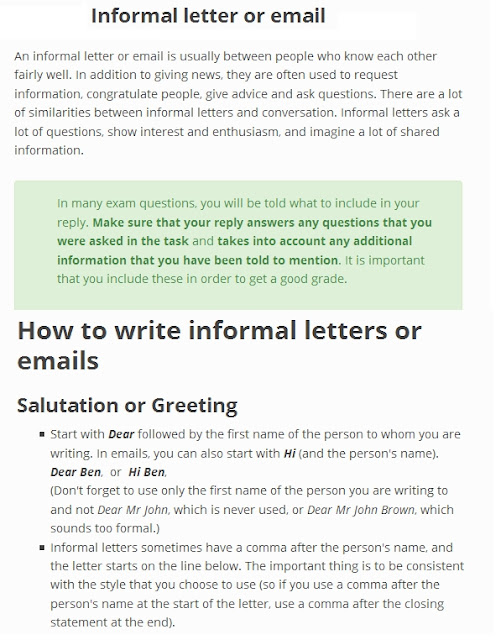 Sincerelyours: 2bac writing Informal Letters & Emails