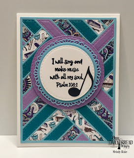 Our Daily Bread Designs Stamp Set: Marvelous Things, Custom Dies: Musical Notes, Double Stitched Circles,, Fancy Circles, Quilted Background, Paper Collection: Notable Notes
