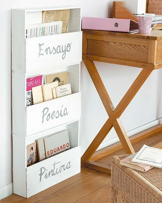 Espíritu Chamarilero: Estanterías con cajas de madera