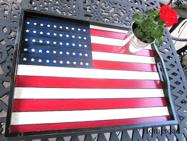 An Easy Tip for Adding Stars to a Hand-Painted Flag www.homeroad.net