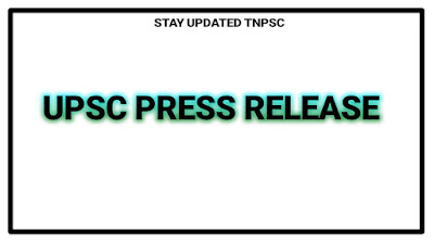 UPSC press release