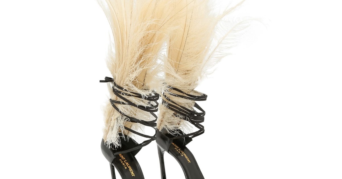 saint laurent feather sandals