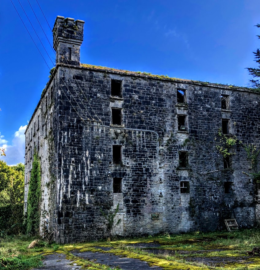 Patrick Comerford Colourful buildings in Buttevant under blue skies