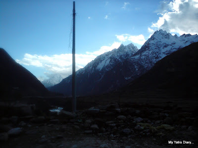 Amazing scenery as viewed from Mana village in the Himalayas