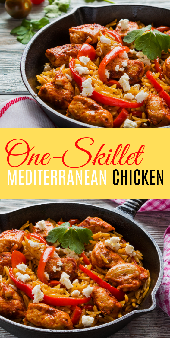 Easy OneSkillet Mediterranean Chicken Recipe With Tomatoes And Green Olives
