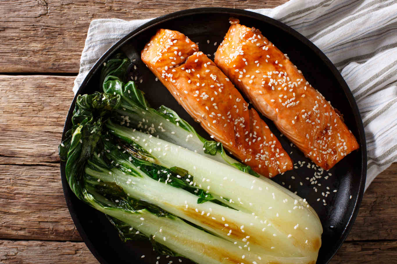 The Low Carb Diabetic: Ginger Salmon with Bok Choy : Low Carb