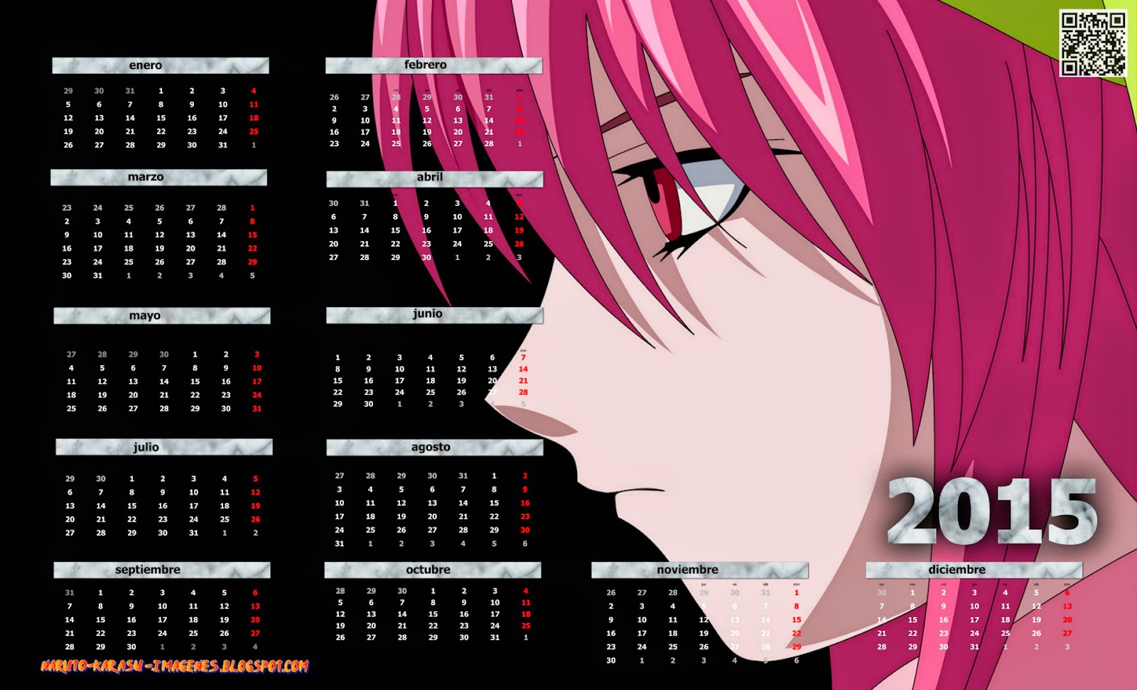 calendario elfen lied 2015