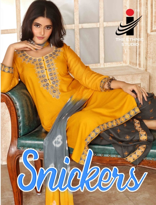 The Ethnic Studio Snickers kurtis with palazzo and Dupatta