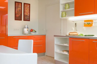 Orange Kitchen Cabinets