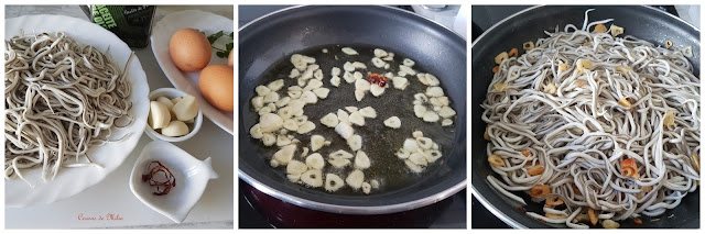 Rollitos de gulas al ajillo