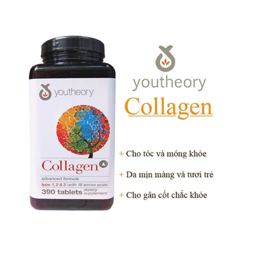Youtheory Collagen Biotin 390 Tablets - USA