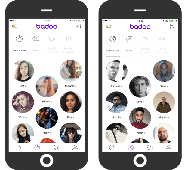 Croisée en chemin l'appli Badoo