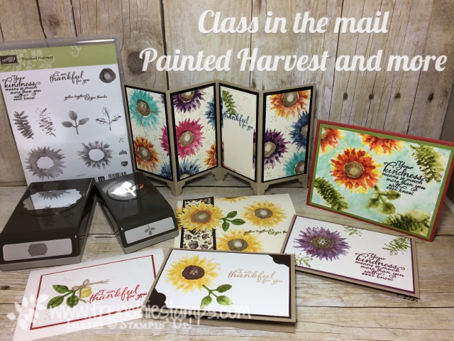 Painted Harvest, Stamping class in the mail, Frenchiestamps, Stampin'Up!, Leaf Punch, Everyday Label Punch