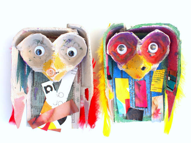 Egg Carton Owl Craft for Kids- Great Recycled Art project for kids of all ages