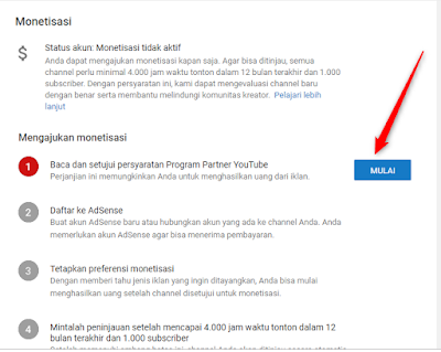 Cara Monetisasi Akun YouTube Lengkap Dengan Gambar