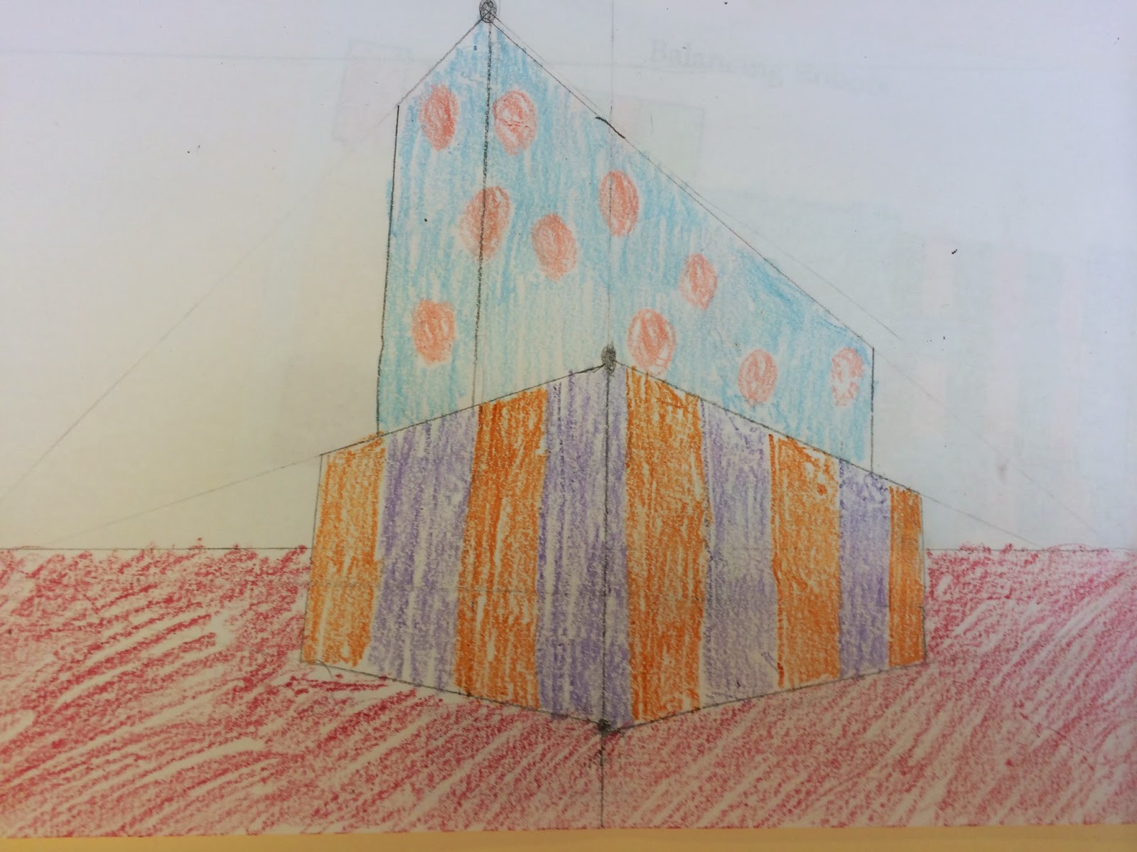 Sacred Heart art room: Two Point Perspective Gift Boxes