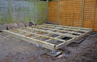 shed foundation with pier footings