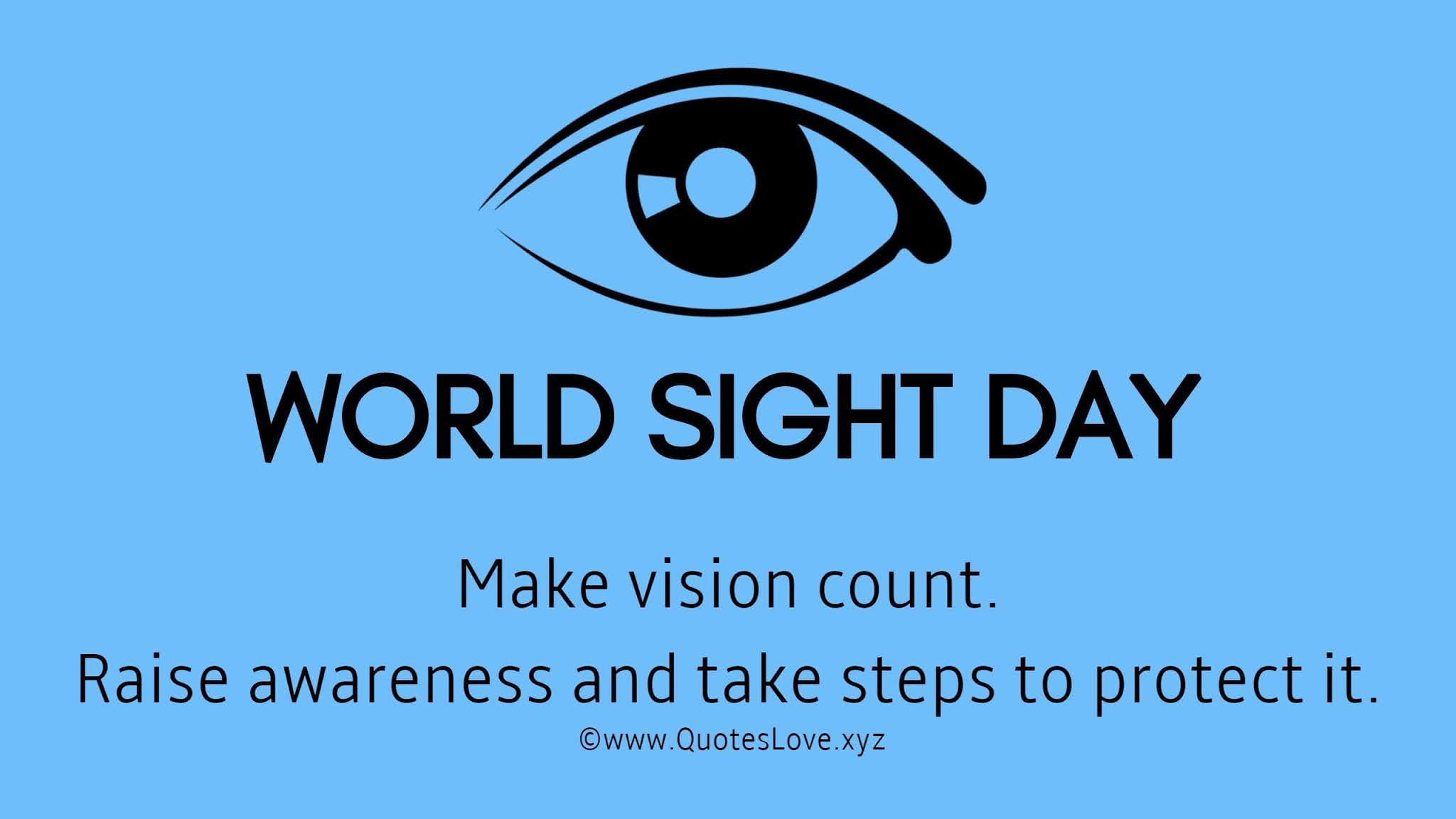 World Sight Day Quotes, Wishes, Images, Poster, Pictures