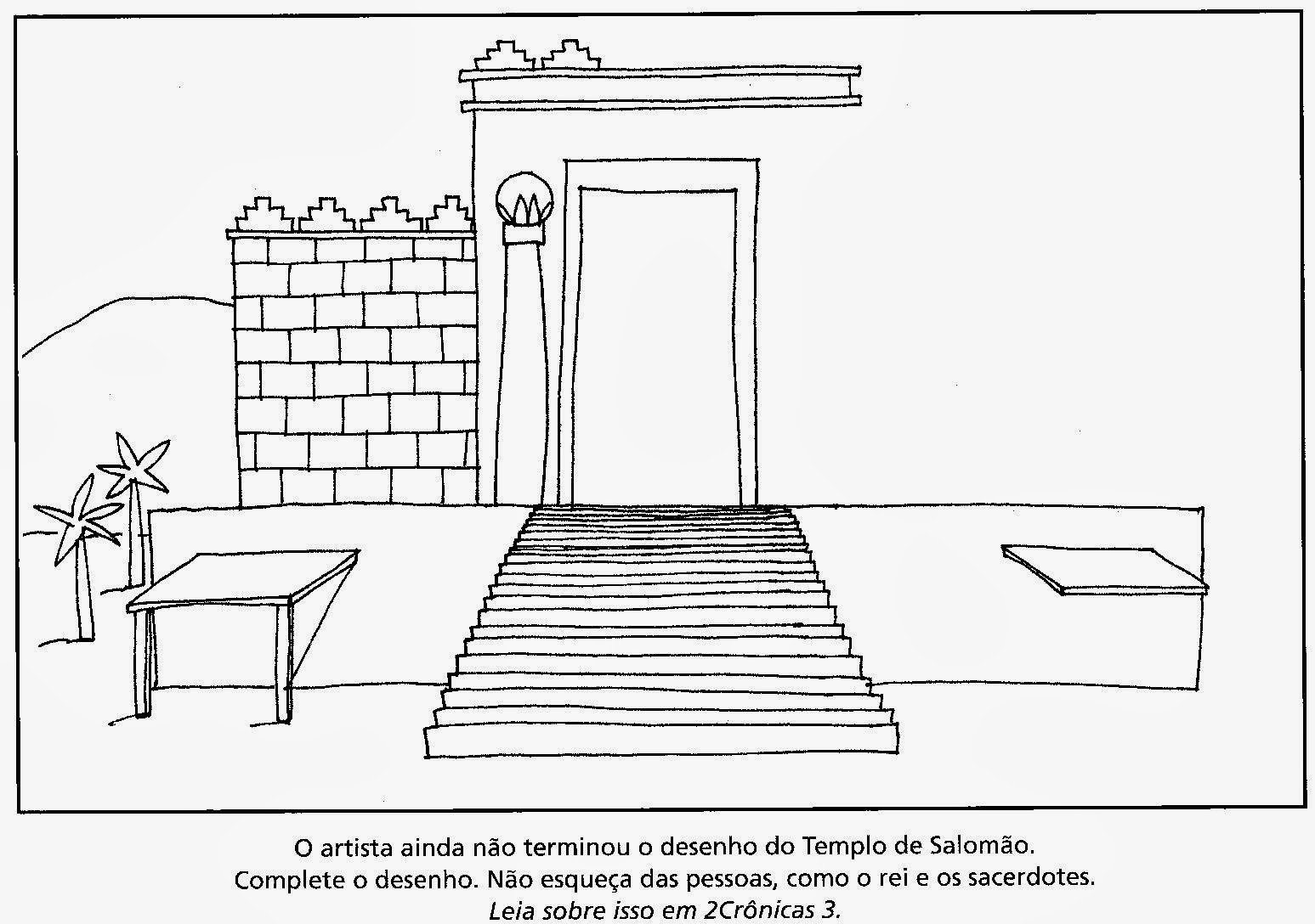 Escola Dominical Infantil Atividade Salomão constrói o Templo de Jerusalém SBB Escola Dominical Infantil Atividade Salomão constrói o Templo de Jerusalém SBB