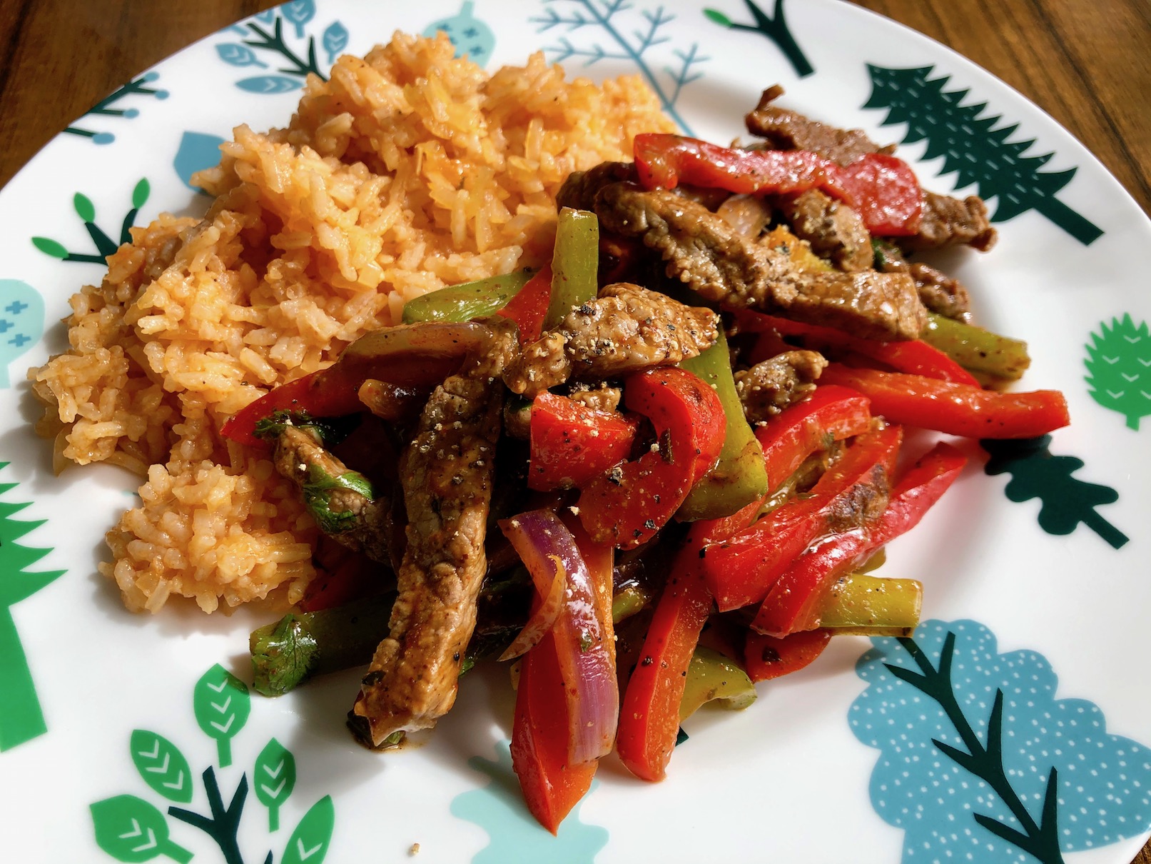 Beef Steak Fajita with Spanish Rice