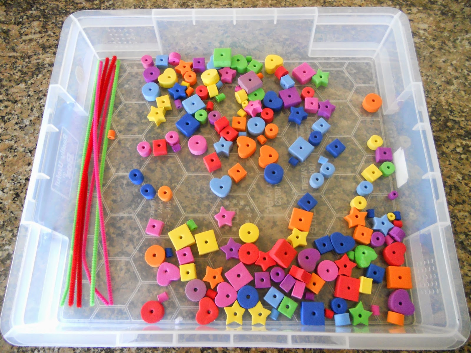 Toy Box Takeout Foam Beading Sensory Box