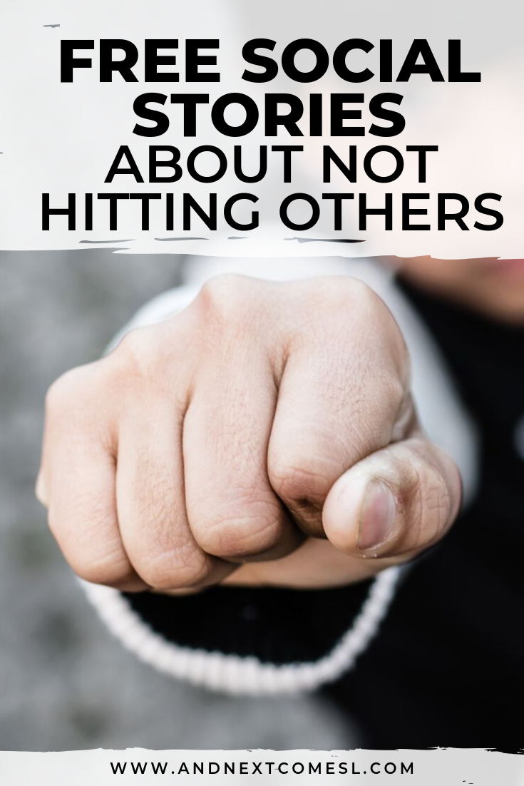 No hitting social stories for kids - perfect for reminding kids that hands are not for hitting