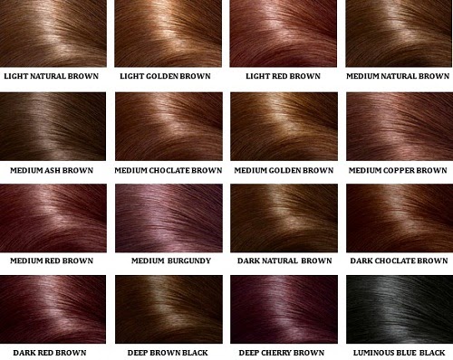 Jet Black Hair Color Chart